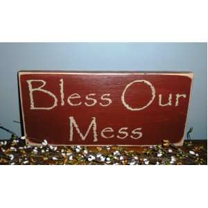  BLESS OUR MESS Rustic CUSTOM Country Primitive Wall Decor 