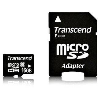 Transcend 16 GB microSDHC Class 6 Flash Memory Card TS16GUSDHC6E by 