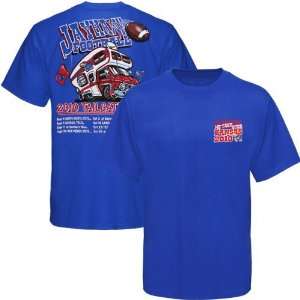   Royal Blue 2010 Football Schedule Tailgate T shirt