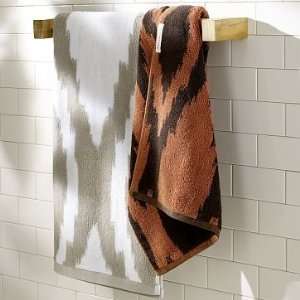   elm Organic Ikat Towel Washcloth, Fawn/White, Set of 2