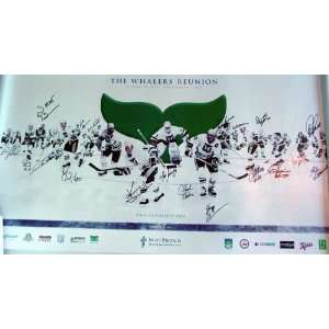  Hartford Whalers Team Signed Autographed Limited Poster 