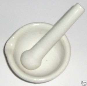 Small porcelain mortar and pestle 3 lab kitchen New  