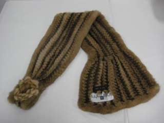 55733A New Multicolor Knit Mink Fur Scarf Wrap Stole  