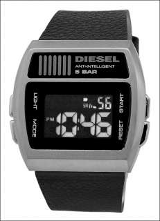 Diesel Mens Digital Chronograp Clasp Buckle Dial LCD Warranty New 