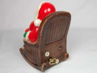   Rocking Chair Wind Up Music Box Berman & Anderson Christmas Vintage