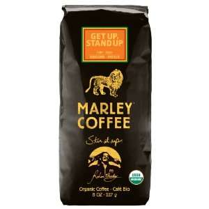 Marley Coffee Organic Ground Coffee, Get up, Stand Up, 8 Ounce  