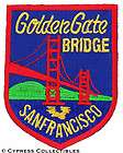 GOLDEN GATE BRIDGE embroidered patch SAN FRANCISCO SOUVENIR IRON ON 