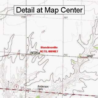  USGS Topographic Quadrangle Map   Blandinsville, Illinois 