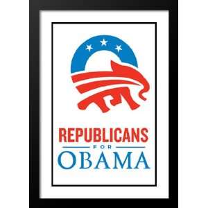 com Barack Obama 32x45 Framed and Double Matted Republicans Campaign 