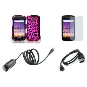 Blaze 4G (T Mobile) Premium Combo Pack   Pink and Black Leopard Cat 