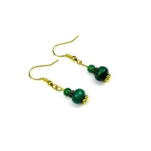  Green Glades Dangle Earrings with Green Olive Wood and 