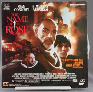 Laser Disc Drama Movie Name of The Rose Sean Connery  
