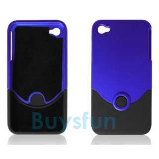 Blink Slider Two Tone Color case for iPhone 4. Blue Top/Black Bottom 