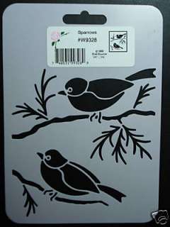 Mini SPARROW Bird Stencil   Decorative Stenciling  