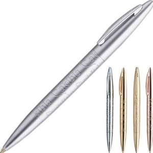  Corona Series   Shiny Chrome   Solid brass ballpoint pen, shiny 