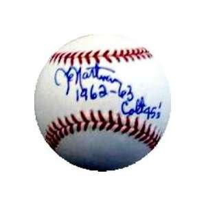  JC Hartman Autographed Baseball   J C inscribed 1962 63 
