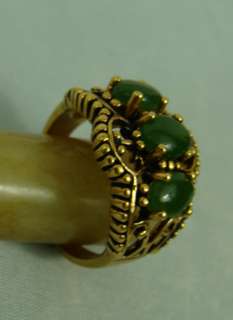 VINTAGE Chinese GREEN COLOR JADE JADEITE ring  