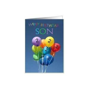    2nd Birthday Card for Son colored balloons Card Toys & Games