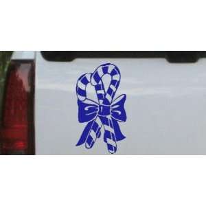 6in X 3.4in Blue    Christmas Candy Canes Other Car Window Wall Laptop 