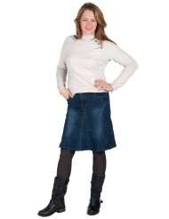 Denim Knee Length Skirt   Indigo (SKIRT02)