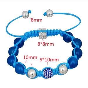  Style Wrap Around Bracelet With Beautiful Blue Semi Precious Stones 