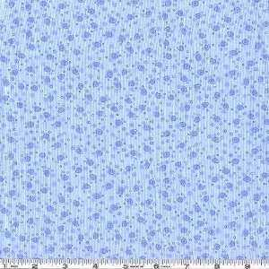  42 Wide Smiles & Sunshine Squiggles Blue Fabric By The 