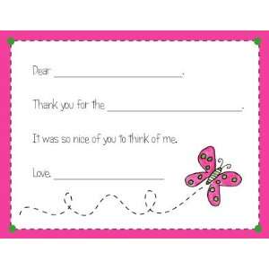   thank you notes   butterfly fill in thank you