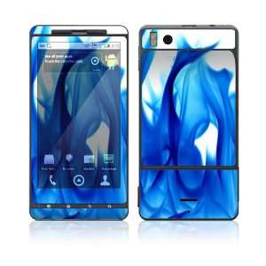 Blue Flame Protector Skin Decal Sticker for Motorola Droid X Cell 