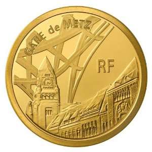 France 2011 50?¬ 1/4 Oz 920 Gold La gare de Metz, le TGV et lICE