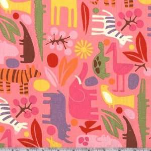  45 Wide Alexander Henry 2 D Zoo Brite Pink Fabric By The 