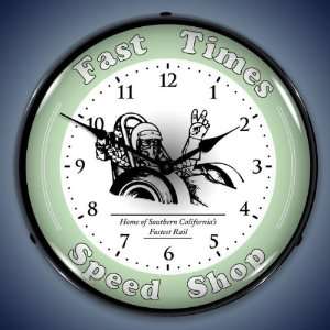  Fast Times Speed Shop Lighted Clock 