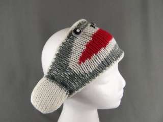   animal face knit ear warmer muff head wrap hat headband fleece  