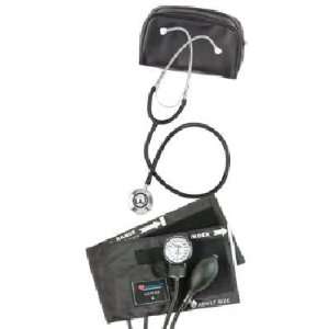  Aneroid Blood Pressure With Dual Head Stethoscope Black 