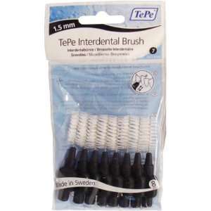  TePe Interdental Brush Black (1.5mm Pack of 8) Health 