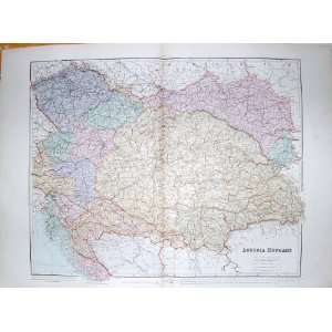 STANFORD MAP 1904 AUSTRIA HUNGARY BOHEMIA EUROPE