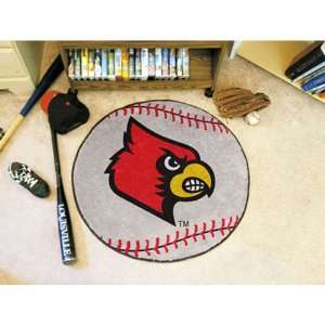  BSS   Louisville Cardinals NCAA Baseball Round Floor Mat 