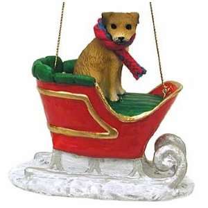 Border Terrier in a Sleigh Christmas Ornament