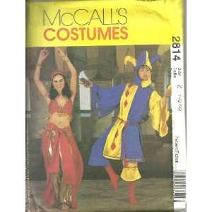 Misses, Mens And Teen Boys Jester And Bellydancer Costumes McCalls 