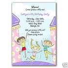 Bounce House Party Invitations Pink Bouncy Birthday FUN