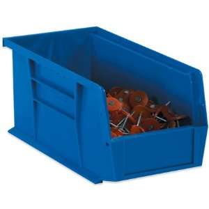  11 x 18 x 10 Blue Plastic Stack & Hang Bin Boxes (4 