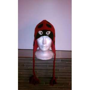   Bug Face Pilot Animal Cap/hat with Ear Flaps and Poms 