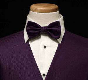 Tuxedo Vest & Tie   Herringbone   Raisin  