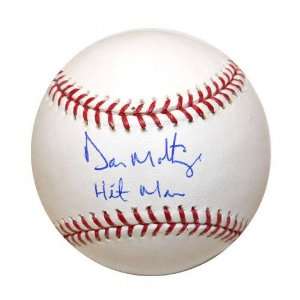   Autographed Baseball with Hit Man Inscription