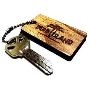  Dead Island Silhoette Laser Etched Wood Promo Key Chain 