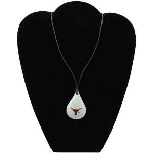  Dayna U Texas Longhorns Tear Drop Wood Necklace Jewelry