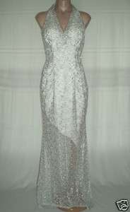 Claires Collection Evening Gown National Pageant ~ illusion 
