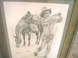 Western Cowboy Horse Golf Art Long Iron Tom Greenwood  