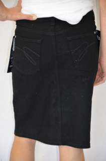 NWT Miraclebody Jeans Black Denim Jean Stretch Knee Length Pencil 