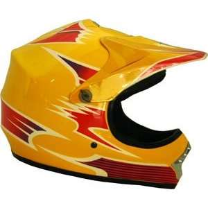    Small DOT Yellow Childrens Motocross & ATV Helmet Automotive