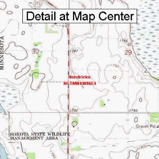  USGS Topographic Quadrangle Map   Hendricks, Minnesota 